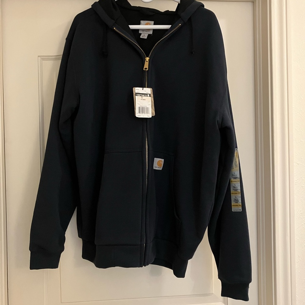 Carhartt Thermal Lined Navy Hooded Sweatshirt